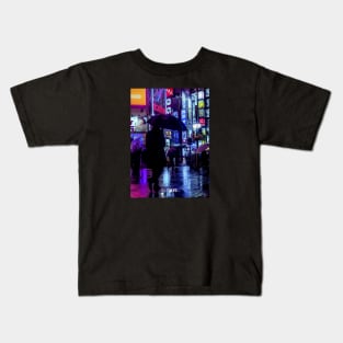 Tokyo Street Neon Synthwave Kids T-Shirt